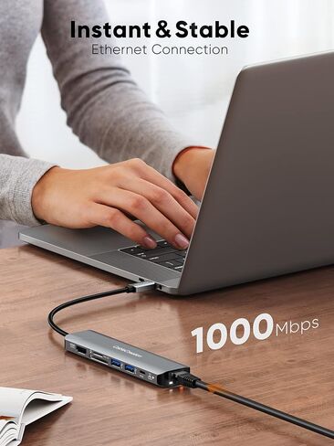 حزمة 7 في 1 USB C Hub 4K 60 هرتز مع كابل محرك الأقراص الصلبة USB C بطول 1 قدم in Saudi Arabia