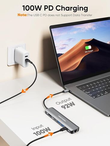 حزمة 7 في 1 USB C Hub 4K 60 هرتز مع كابل محرك الأقراص الصلبة USB C بطول 1 قدم in Saudi Arabia