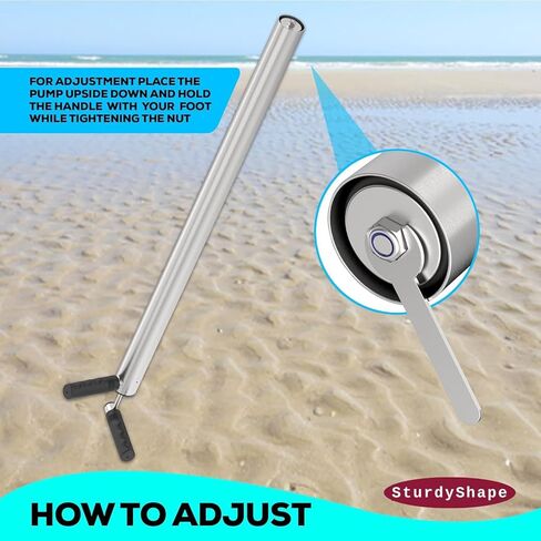 مضخة SturdyShape Ghost Shrimp V2 للشاطئ - مضخة رمل من الفولاذ المقاوم للصدأ لاصطياد الجمبري الرملي وديدان اللوغ والطعم الحي مع كوب شفط قابل للتعديل in Kuwait