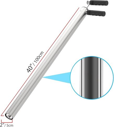 مضخة SturdyShape Ghost Shrimp V2 للشاطئ - مضخة رمل من الفولاذ المقاوم للصدأ لاصطياد الجمبري الرملي وديدان اللوغ والطعم الحي مع كوب شفط قابل للتعديل in Kuwait