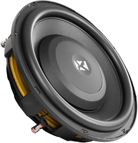 مضخم صوت السيارة NVX SQW104 مقاس 10 بوصات SQ-Series الضحلة، 1200 واط الذروة / 600 واط RMS، مزدوج 4 أوم، سلة مصبوبة، تصميم عمق مدمج in Saudi Arabia