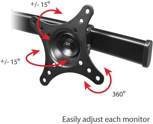SIIG Accessory CE-MT1712-S2 Side-by-Side Dual Monitor Desk Stand 13inch to 27inch Retail,Black in Saudi Arabia