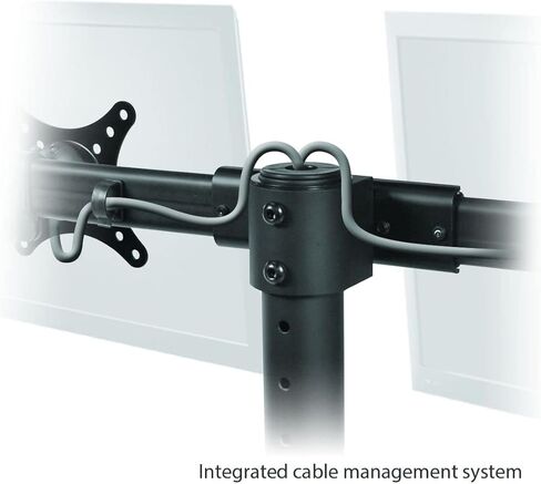 SIIG Accessory CE-MT1712-S2 Side-by-Side Dual Monitor Desk Stand 13inch to 27inch Retail,Black in Saudi Arabia