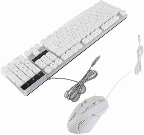 Keyboard and Mouse Combo, 104 Keys RGB Backlit USB Wired Gaming Keyboard and Mouse Set with Stable Connection, for Home Office Gaming in Saudi Arabia
