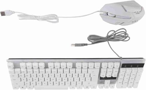 Keyboard and Mouse Combo, 104 Keys RGB Backlit USB Wired Gaming Keyboard and Mouse Set with Stable Connection, for Home Office Gaming in Saudi Arabia