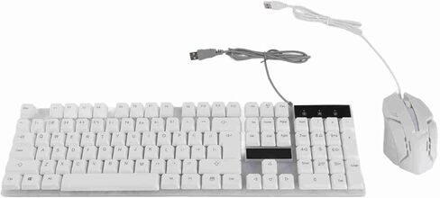Keyboard and Mouse Combo, 104 Keys RGB Backlit USB Wired Gaming Keyboard and Mouse Set with Stable Connection, for Home Office Gaming in Saudi Arabia
