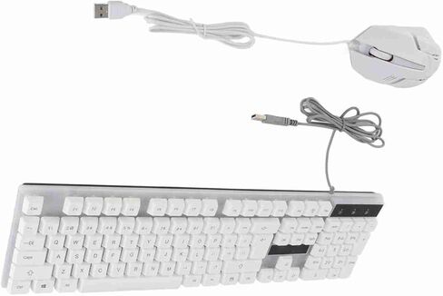 Keyboard and Mouse Combo, 104 Keys RGB Backlit USB Wired Gaming Keyboard and Mouse Set with Stable Connection, for Home Office Gaming in Saudi Arabia