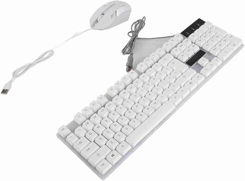 Keyboard and Mouse Combo, 104 Keys RGB Backlit USB Wired Gaming Keyboard and Mouse Set with Stable Connection, for Home Office Gaming in Saudi Arabia