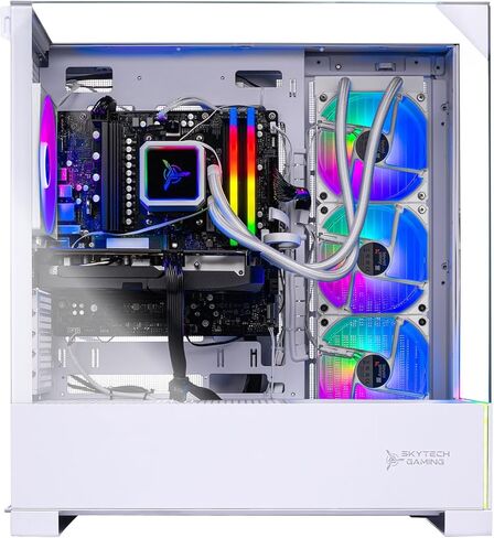 Skytech Gaming Archangel 5 كمبيوتر الألعاب، AMD Ryzen 7 7800X3D 4.2 جيجا هرتز، AMD RX 9070XT 16 جيجا بايت VRAM، 1 تيرابايت Gen4 NVMe SSD، 32 جيجا DDR5 RAM 6000، 750 واط Gold PSU، 360 ARGB AIO، WI-FI 5، Windows 11، سطح المكتب in Kuwait