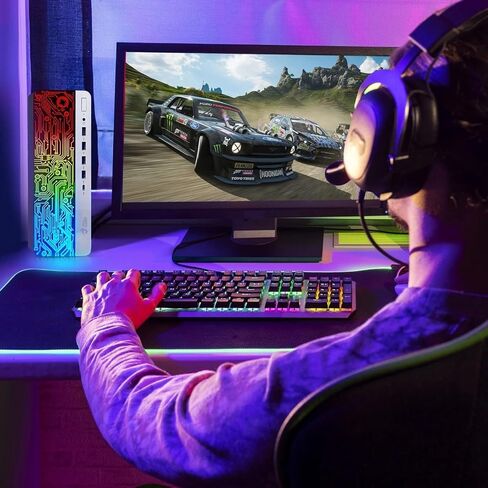كمبيوتر مكتبي للألعاب BTO RGB - الجيل السادس من Core i5 - ذاكرة وصول عشوائي DDR4 سعة 32 جيجابايت - SSD 1 تيرابايت - GeForce GTX 1050 Ti - شاشة جديدة مقاس 24 بوصة - لوحة مفاتيح وماوس RGB - شريط صوت RGB - WiFi - Windows 11 Pro (متجدد) in Saudi Arabia