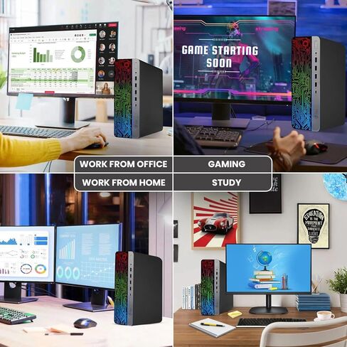 كمبيوتر مكتبي للألعاب BTO RGB - الجيل السادس من Core i5 - ذاكرة وصول عشوائي DDR4 سعة 32 جيجابايت - SSD 1 تيرابايت - GeForce GTX 1050 Ti - شاشة جديدة مقاس 24 بوصة - لوحة مفاتيح وماوس RGB - شريط صوت RGB - WiFi - Windows 11 Pro (متجدد) in Saudi Arabia
