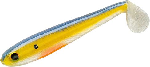 طعم صيد السمك من Yum Lures Money Minnow الأصلي من البلاستيك الناعم طعم السباحة بذيل المجداف، Foxy Shad، 5' in Kuwait