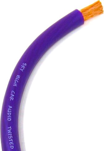 OFC 2/0 Gauge AWG Purple Power Ground Wire Sky High Car Audio Sold by The Foot ft in Saudi Arabia