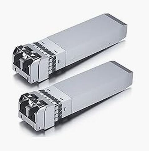10G SFP Transceiver Module, Fiber Optic Network Connector, Silver Metallic, High-Speed Data Transfer Compatible with Network Equipment in Saudi Arabia
