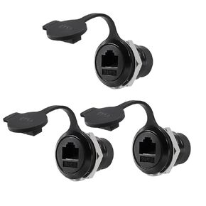 3 Pack RJ45 Panel Mount Coupler CAT6 Female to Female Ethernet LAN Pass Through Connector Bulkhead Extension Interface Adapter in Kuwait