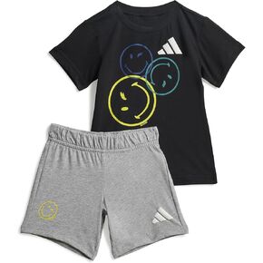 adidas Unisex-Baby Smiley World Summer Set, Black/White, 2 Years in Kuwait