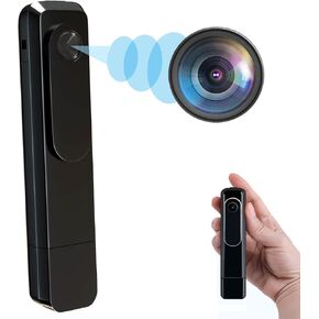 كاميرا خفية كاميرا صغيرة للجسم HD 1080P كاميرا جيب شرطي محمولة مع مسجل فيديو وكاميرا مربية لأمن المنزل، لا حاجة إلى شبكة WiFi معدات مراقبة حارس الأمن الداخلي والخارجي in Kuwait