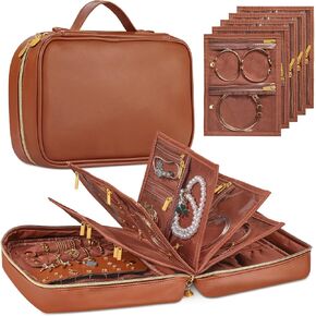 Travel Jewelry Case Organizer for Women, Jewelry Storage Book with Small Pouch, Travel Jewelry Bag Case for Traveling Necklace, Earrings, Rings, Bracelet Organizer in Saudi Arabia
