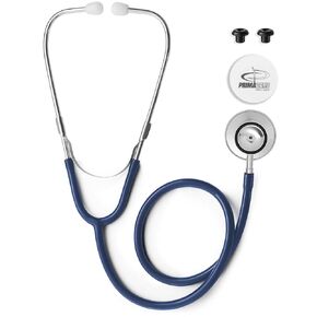 سماعة الطبيب Primacare DS-9290-PK مقاس 22 بوصة للبالغين لأجهزة التشخيص والفحص، سماعة طبية مرنة خفيفة الوزن ومزدوجة الرأس من الألومنيوم، باللون الوردي in Kuwait