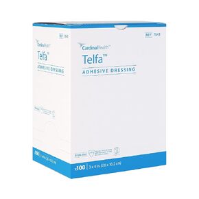 Covidien 7643 Telfa Adhesive Dressing, Sterile 1's in Peel-Back Package, 3" x 4" (Pack of 100) in Saudi Arabia