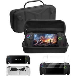 مجموعة الحماية الكاملة لجهاز ROG Xbox Ally X 2025 - حافظة من مادة TPU مع حامل وغطاء للحمل و2X من الزجاج المقسى ومجموعة غلاف حماية من الجلد in Kuwait