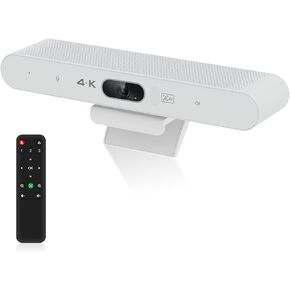 كاميرا غرفة مؤتمرات الصوت والفيديو RayBit ​​4K Pro مع جهاز تحكم عن بعد لتلفزيون Windows، وكاميرا ويب عالية الدقة تعمل بالذكاء الاصطناعي مع ميكروفون ومكبر صوت للكمبيوتر المكتبي/الكمبيوتر الشخصي/الشاشة/الكمبيوتر المحمول/الفرق/التكبير/Skype in Kuwait