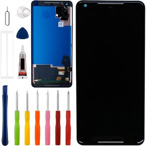 [الإصدار الأمريكي] مجموعة محول الأرقام لشاشة LCD تعمل باللمس الجديدة من Vvsialeek لجهاز Goo-gle Pixel 2 XL [6.2 بوصة] G011C مع مجموعة أدوات الإصلاح الفنية - وظيفة بصمة الإصبع in Kuwait