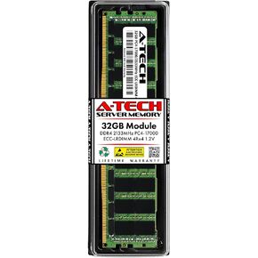 ذاكرة الوصول العشوائي A-Tech سعة 32 جيجابايت لـ Dell PowerEdge C4130 وC6320 وFC830 وM640 وR630 وR730 وR730xd وR730xd XL وR730XL وR740xd | DDR4 2133 ميجا هرتز PC4-17000 ECC LRDIMM 4Rx4 تحميل منخفض ترقية ذاكرة الخادم in Kuwait