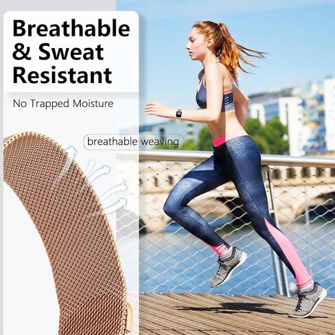 MANLENO Stainless Steel Mesh Milanese Band Compatible with Apple Watch 38mm 40mm 41mm 42mm 44mm 45mm 46mm 49mm - Magnetic Closure Metal Strap for iWatch Series 11/10/9/8/7/6/5/4/3/2 in Kuwait