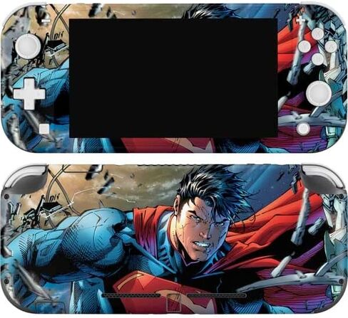 ملصق Skinit المخصص للألعاب متوافق مع Nintendo Switch Lite - مرخص رسميًا من DC Comics Superman Action Pose Art من تصميم Jim Lee in Kuwait