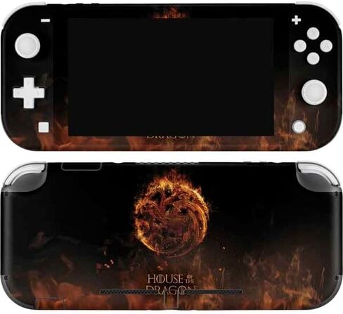 ملصق Skinit المخصص للألعاب متوافق مع Nintendo Switch Lite - تصميم HBO House of The Dragon Eye of The Beholder المرخص رسميًا in Saudi Arabia