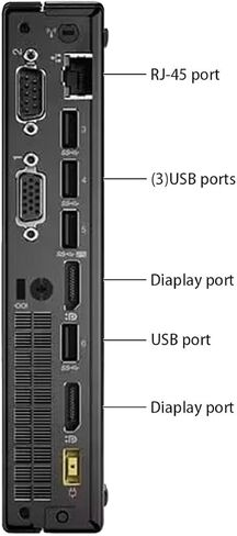 كمبيوتر مكتبي Lenovo ThinkCentre M710Q Mini Tiny Business، Windows 11 Pro، Core 6100، ذاكرة الوصول العشوائي 8 جيجا، 256 جيجا SSD، لوحة مفاتيح، ماوس، DisplayPort، WiFi (متجدد) in Kuwait