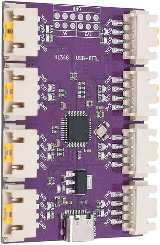 USB إلى TTL وحدة محول مسلسل USB إلى 8 قنوات TTL محول مسلسل 6Mbps عالية السرعة CH348 رقاقة مع واجهة نوع C لنظام التشغيل X in Kuwait