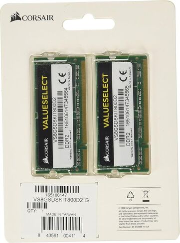 Corsair VS8GSDSKIT800D2 8GB (2x4GB) DDR2 800 MHz (PC2 6400) Laptop Memory in Saudi Arabia