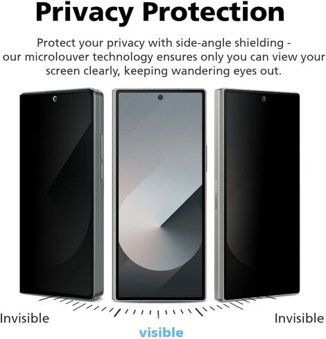 2 Pack Anti Glare Matte Privacy Screen Protector Compatible with Samsung Galaxy Z Fold 7 [Front Screen Only] EPU+TPU Hybrid Film, Anti Fingerprint, Self-Healing,Case Friendly, Easy Installation in Saudi Arabia