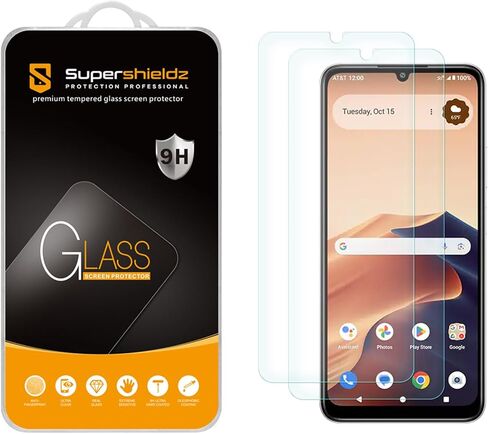 Supershieldz (2 Pack) Designed for AT&T Motivate Pro 5G and Cricket Outlast 5G (2024) Tempered Glass Screen Protector, Anti Scratch, Bubble Free in Kuwait