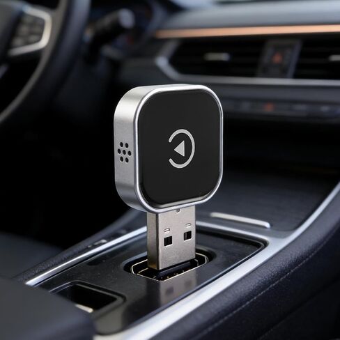 محول CarPlay اللاسلكي للمركبة، موصل الهاتف الخلوي الصوتي اللاسلكي للسيارة، أوضاع مزدوجة اتصال WiFi/Bluetooth 5.0، التحكم الصوتي الذكي، توصيل وتشغيل واجهة USB-A، صغير محمول in Saudi Arabia