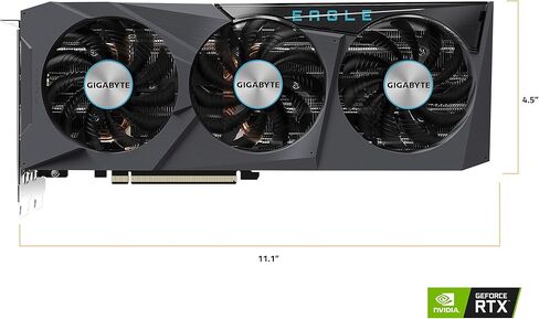 GIGABYTE GeForce RTX 3070 Ti Eagle 8G Graphics Card, WINDFORCE 3X Cooling System, 8GB 256-bit GDDR6X, GV-N307TEAGLE-8GD Video Card in Saudi Arabia
