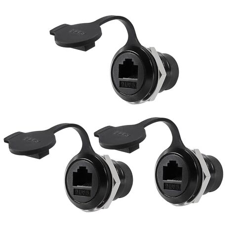 3 Pack RJ45 Panel Mount Coupler CAT6 Female to Female Ethernet LAN Pass Through Connector Bulkhead Extension Interface Adapter in Saudi Arabia