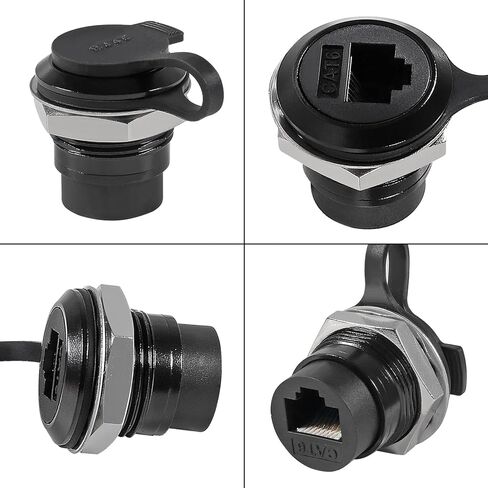 3 Pack RJ45 Panel Mount Coupler CAT6 Female to Female Ethernet LAN Pass Through Connector Bulkhead Extension Interface Adapter in Saudi Arabia
