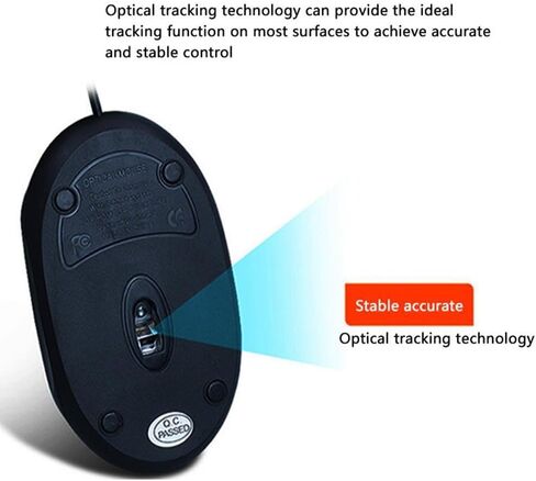 Mini Optical Mouse with Ergonomic Design, 2.4GHz USB Optical 3-Button Mouse Scroll Wheel, for Laptops and PCs, Office and Home, School, Compact Click Precision Mice(Black in Saudi Arabia