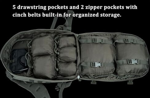 حقيبة الظهر التكتيكية العسكرية مجموعة الحبال EDC Daypack حقيبة مول للتخييم والتنزه والصيد والسفر 25L in Kuwait