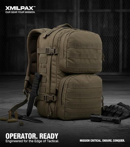 حقيبة الظهر التكتيكية العسكرية مجموعة الحبال EDC Daypack حقيبة مول للتخييم والتنزه والصيد والسفر 25L in Kuwait