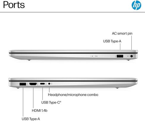 HP 17 inch Touchscreen Laptop (17.3" HD+, Intel 10-Core i7 150U (> Ultra 5 125U), 32GB RAM, 1TB SSD) for Business, Home, Students, Narrow Bezel, Webcam, Fast Charge, Wi-Fi 6, Win 11 Home w/Copilot in Kuwait