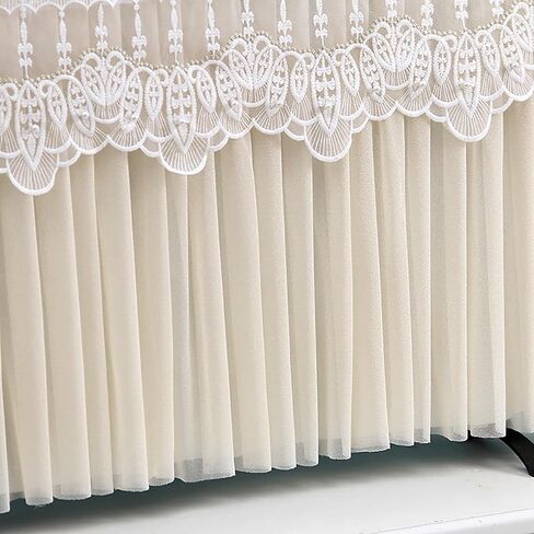 Indoor Television Dust Proof Cover Lace, Lace TV Screen Protector Cloth, Antistatic Television Monitors Dust Proof Cover, Gauze Lace Tv Cover(Color:Color4,Size:57-60inch) in Saudi Arabia