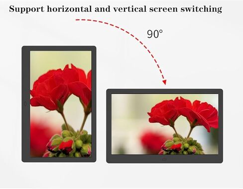 24/27/32 in Digital Photo Frame Can Be Wall-Mounted, with Motion Sensor 1920 * 1080 IPS High-Definition Screen Full-View Photo Frame with Remote Control,White-32in in Saudi Arabia
