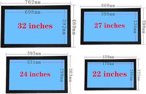 24/27/32 in Digital Photo Frame Can Be Wall-Mounted, with Motion Sensor 1920 * 1080 IPS High-Definition Screen Full-View Photo Frame with Remote Control,White-32in in Saudi Arabia