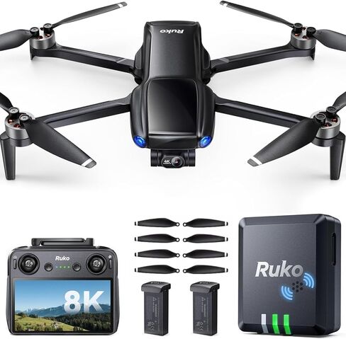 Ruko U11MINI 4K (RC3)، طائرة بدون طيار للمبتدئين مع وحدة تحكم تعمل باللمس وRuko R111S RC Aircraft GPS Tracker/Finder مع Beeper in Kuwait