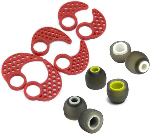 مجموعة زعانف أطراف الأذن لـ JayBird x4 x3 x2 خطافات الأذن أطراف جناح الأذن حزمة ملحقات خطافات الأذن سماعات أذن ناعمة من السيليكون قابلة للغسل 12 قطعة في صندوق. (أسود) in Kuwait