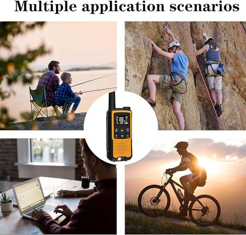 Walkie Talkie Long Range 22 Channels FRS Radio Rechargeable Walkie Talkies for Family Outdoor Camping (2 Pack, Orange) in Saudi Arabia
